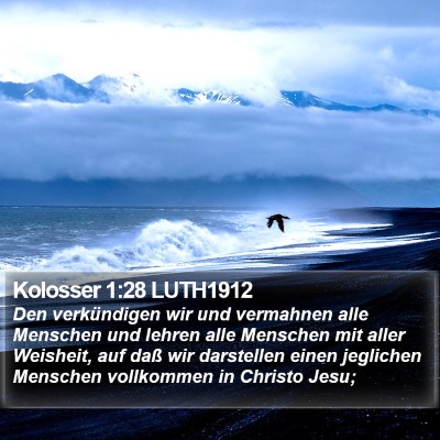 Kolosser 1:28 LUTH1912 Bible Verse Image