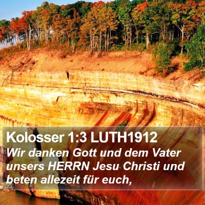 Kolosser 1:3 LUTH1912 Bible Verse Image
