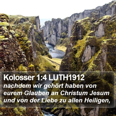 Kolosser 1:4 LUTH1912 Bible Verse Image