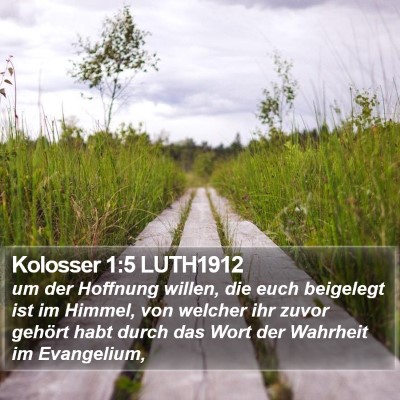 Kolosser 1:5 LUTH1912 Bible Verse Image