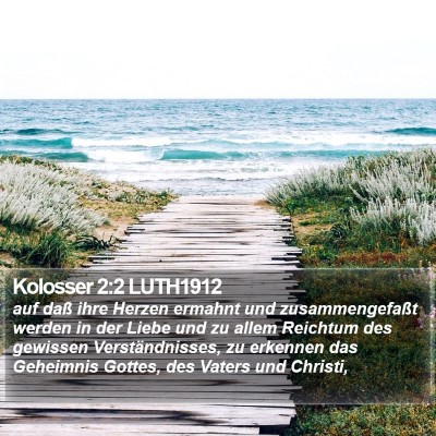 Kolosser 2:2 LUTH1912 Bible Verse Image