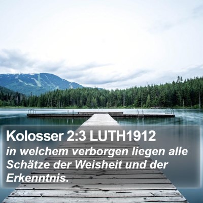 Kolosser 2:3 LUTH1912 Bible Verse Image