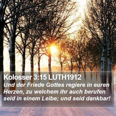 Kolosser 3:15 LUTH1912 Bible Verse Image