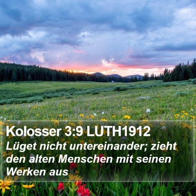 Kolosser 3:9 LUTH1912 Bible Verse Image