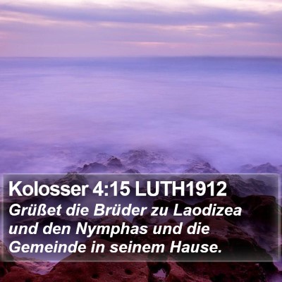 Kolosser 4:15 LUTH1912 Bible Verse Image
