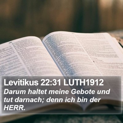 Levitikus 22:31 LUTH1912 Bible Verse Image