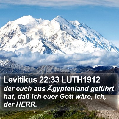 Levitikus 22:33 LUTH1912 Bible Verse Image