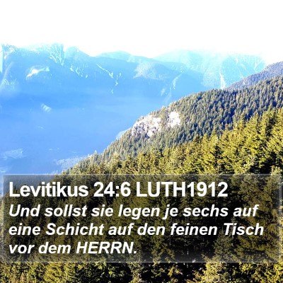 Levitikus 24:6 LUTH1912 Bible Verse Image