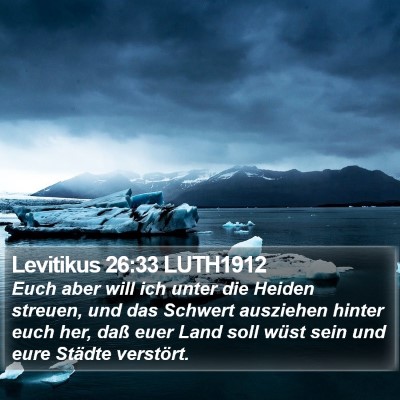 Levitikus 26:33 LUTH1912 Bible Verse Image