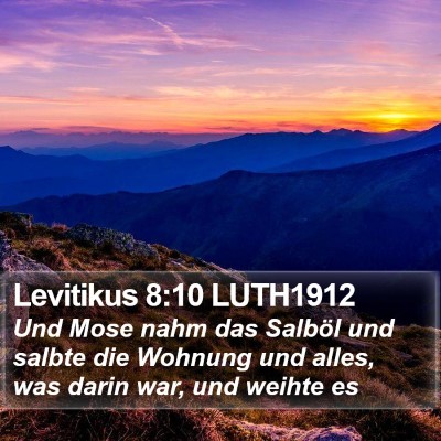 Levitikus 8:10 LUTH1912 Bible Verse Image