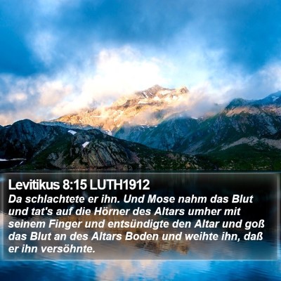 Levitikus 8:15 LUTH1912 Bible Verse Image