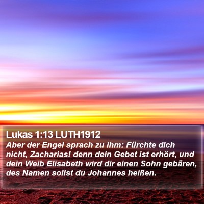 Lukas 1:13 LUTH1912 Bible Verse Image