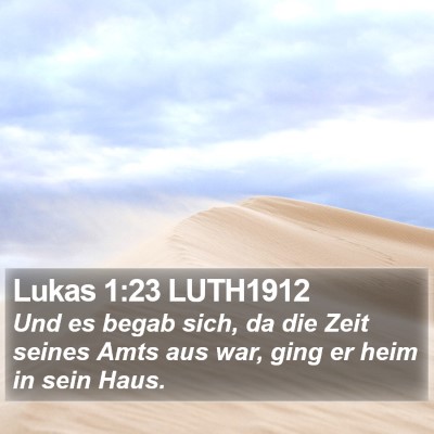 Lukas 1:23 LUTH1912 Bible Verse Image