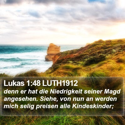 Lukas 1:48 LUTH1912 Bible Verse Image