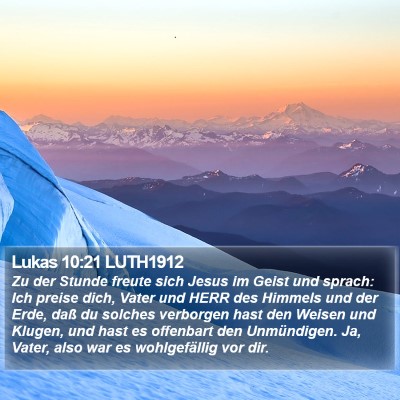 Lukas 10:21 LUTH1912 Bible Verse Image