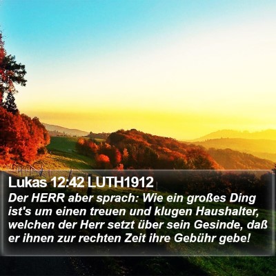 Lukas 12:42 LUTH1912 Bible Verse Image