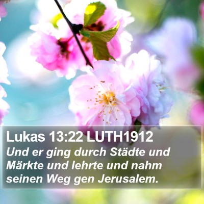 Lukas 13:22 LUTH1912 Bible Verse Image