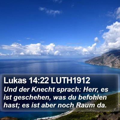 Lukas 14:22 LUTH1912 Bible Verse Image
