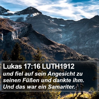 Lukas 17:16 LUTH1912 Bible Verse Image