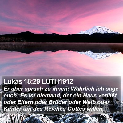 Lukas 18:29 LUTH1912 Bible Verse Image