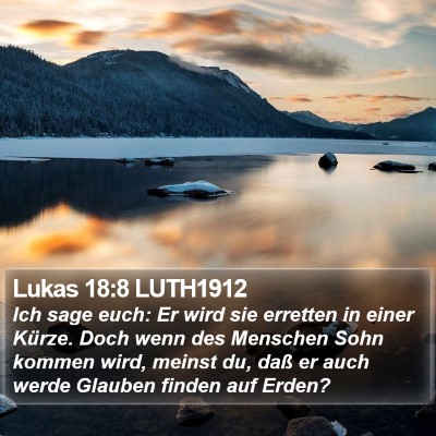 Lukas 18:8 LUTH1912 Bible Verse Image