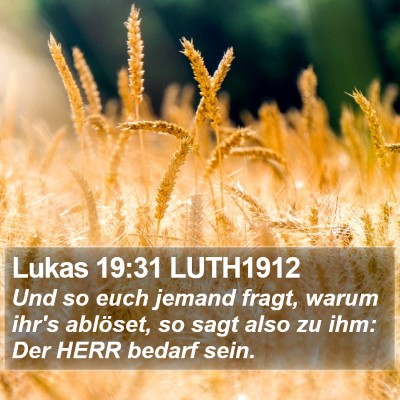 Lukas 19:31 LUTH1912 Bible Verse Image