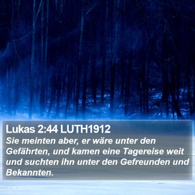 Lukas 2:44 LUTH1912 Bible Verse Image