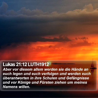 Lukas 21:12 LUTH1912 Bible Verse Image