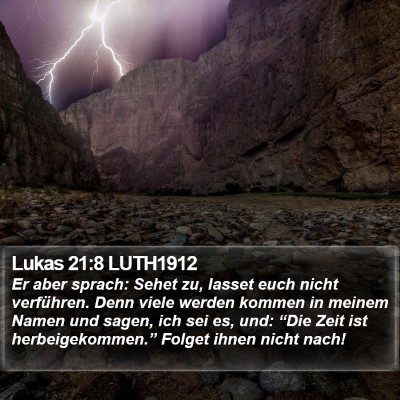Lukas 21:8 LUTH1912 Bible Verse Image