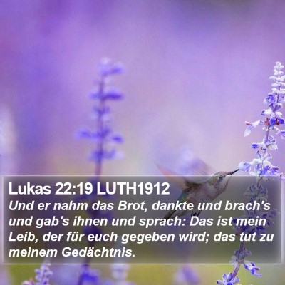 Lukas 22:19 LUTH1912 Bible Verse Image