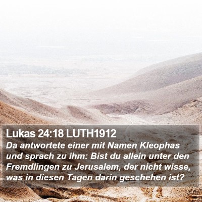 Lukas 24:18 LUTH1912 Bible Verse Image