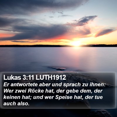 Lukas 3:11 LUTH1912 Bible Verse Image