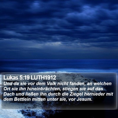 Lukas 5:19 LUTH1912 Bible Verse Image
