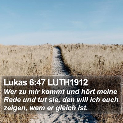 Lukas 6:47 LUTH1912 Bible Verse Image