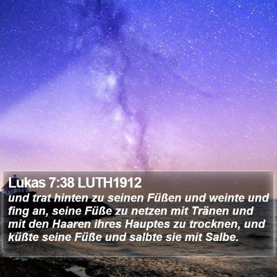Lukas 7:38 LUTH1912 Bible Verse Image
