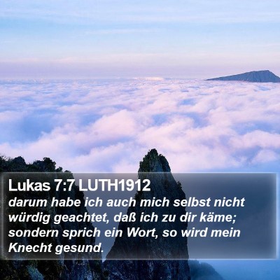 Lukas 7:7 LUTH1912 Bible Verse Image