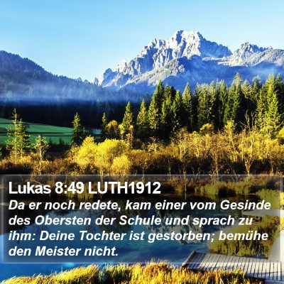 Lukas 8:49 LUTH1912 Bible Verse Image