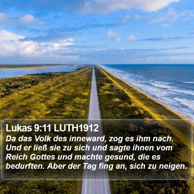 Lukas 9:11 LUTH1912 Bible Verse Image