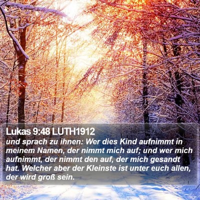 Lukas 9:48 LUTH1912 Bible Verse Image