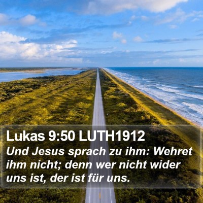 Lukas 9:50 LUTH1912 Bible Verse Image