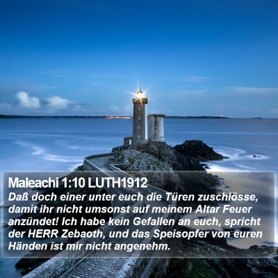 Maleachi 1:10 LUTH1912 Bible Verse Image