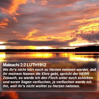 Maleachi 2:2 LUTH1912 Bible Verse Image