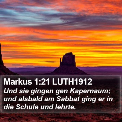Markus 1:21 LUTH1912 Bible Verse Image