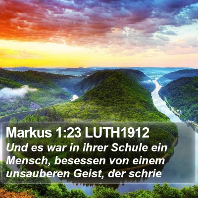 Markus 1:23 LUTH1912 Bible Verse Image