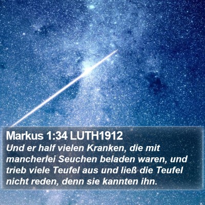 Markus 1:34 LUTH1912 Bible Verse Image