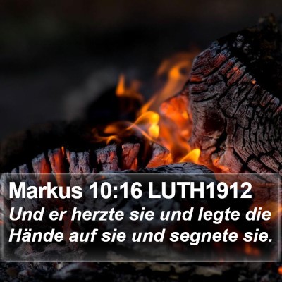 Markus 10:16 LUTH1912 Bible Verse Image