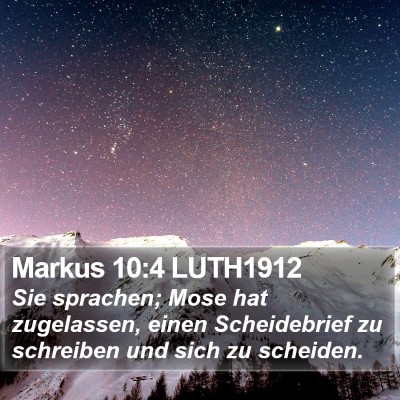 Markus 10:4 LUTH1912 Bible Verse Image