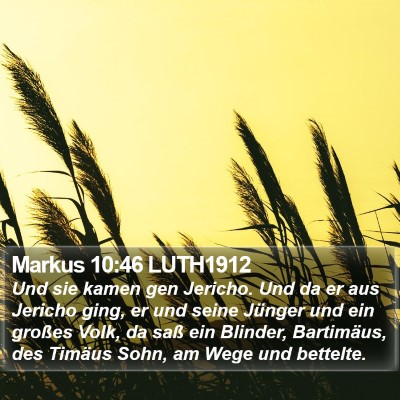 Markus 10:46 LUTH1912 Bible Verse Image