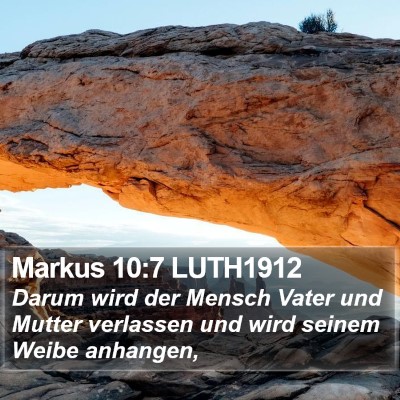 Markus 10:7 LUTH1912 Bible Verse Image