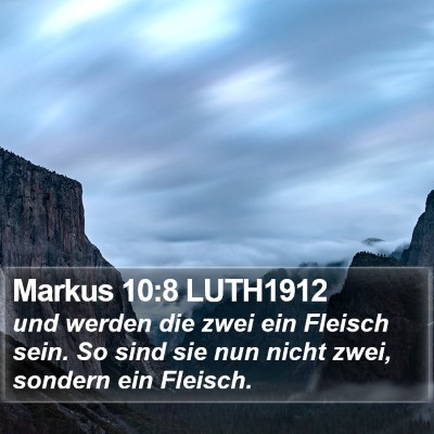 Markus 10:8 LUTH1912 Bible Verse Image